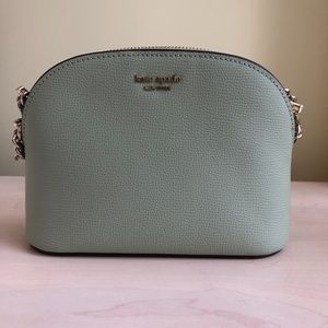 New Kate Spade Sage Green Saffiano Leather Small Crossbody Handbag